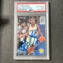 1996-97 NBA Hoops #52 B.J. Armstrong Signed Card AUTO PSA Slabbed Warriors - £63.26 GBP