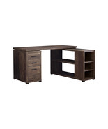 Monarch Specialties Brown Reclaimed Wood Left or Right Facing Corner Com... - $752.50