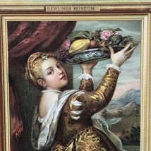 Antique 1900 Art GIRL WITH FRUIT BOWL by Titian Tiziano Vecellio Postcard - £7.55 GBP