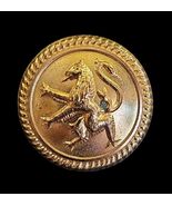 Vintage Dutch Army Climbing Lion Crest Uniform Button 25mm Shank Back - €18,61 EUR
