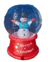 Christmas 2023 Used 6Ft Inflatable Snow Globe with Music Snowman Air Blower - £149.47 GBP