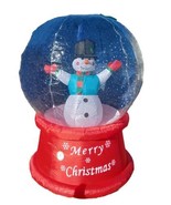 Christmas 2023 Used 6Ft Inflatable Snow Globe with Music Snowman Air Blower - £147.09 GBP