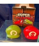 MIB Mario &amp; Luigi Salt and Pepper Super Shakers Super Mario Bros Hats Ge... - €20,70 EUR