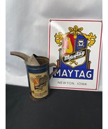 Maytag Porcelain Sign + Fuel and Oil Mixing Can - $264.87 CAD