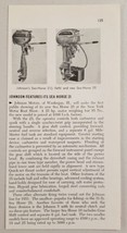 1951 Magazine Photo Johnson Sea-Horse Outboard Motors 2.5 &amp; 25 HP - $8.52