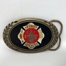 VTG Heritage Buckles Fire Department Solid Brass Belt Buckle Hat Ax Hydr... - $34.64