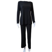 Iris Setlakwe Medium Black &amp; White 2 Pieces Pants Set Tuexdo Stripe Wrin... - $59.56