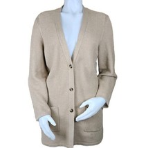 J Jill Sweater Womens Petite L V Neck Cardigan Duster Cotton Blend Pocke... - $28.40