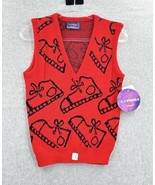 NWT Vintage JJ Poole V-neck Sweater Vest High Top Sneaker Made In USA Re... - €35,69 EUR