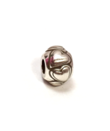 Brighton Mini Billowy Hearts Bead, Silver Finish J97750, New, Fits MINI ... - $7.60