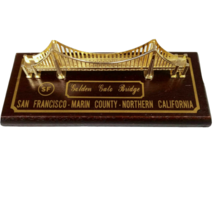 Vintage San Francisco Golden Gate Bridge Metal Miniature Building - £39.76 GBP