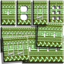 Greek Ornament Olive Green Pattern Light Switch Outlet Wall Plate Art Room Decor - £9.10 GBP+