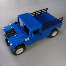 Blue Humvee Toy Truck Missing Brush Guard and Passenger Door  - $14.85