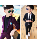 Formal Suit Teenager Kids Boys Gentleman Party Wedding Concert Blazer Co... - £30.88 GBP