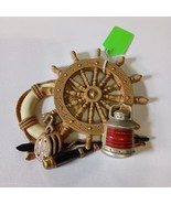 Vtg Burwood Products 3331-1 Plastic Nautical Ship Wheel Wall Hanging Ret... - $281.61 MXN