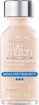 L&#39;Oreal Paris Makeup True Match Super-Blendable Liquid Foundation, Alabaster C1, - £6.52 GBP