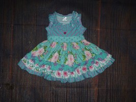 NEW Boutique Floral Baby Girls Sleeveless Ruffle Dress 6-12 Months - £11.76 GBP
