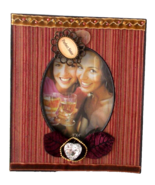Oval Picture Frame Perfect Sister Holds 3&quot; x 4&quot; Photo Timeless Elegance - $6.92