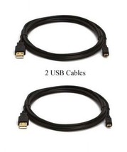 2 Usb Cables For Canon G15 ZR400 ZR600 ZR700 ZR830 ZR850 Ixus 100 Is I Zoom i5 - $10.46