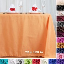 5 Pcs 72X120&quot;&quot; Rectangle Polyester Tablecloths High Quality Wedding Decorations  - £78.59 GBP