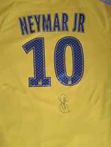 Shirt signed Neymar Jr Paris Saint Germain PSG 2017 Collector yellow Brazil - £638.68 GBP