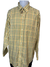 Jon Michael Cane Yellow, Blue, Green, Red Checked Long Sleeve Button Dow... - $12.34