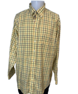 Jon Michael Cane Yellow, Blue, Green, Red Checked Long Sleeve Button Dow... - $12.34