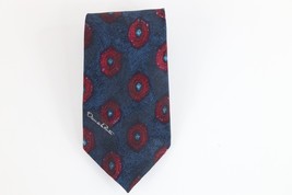 Vintage 80s 90s Streetwear Geometric Circle Neck Tie Wedding Formal Neck... - $19.75