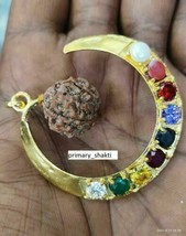 Rudra Avtar Navratan Vashikran pendant with 5 Mukhi Rudraksha Symbol of ... - $78.21