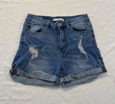 KanCan Estilo Distressed Jean Shorts Women&#39;s Sz 28 W9 Denim Cotton Blend... - $8.80