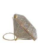 Evening Bag for Women Crystal Purse Diamond Shaped Clutch Bag Rhinestone... - £92.57 GBP