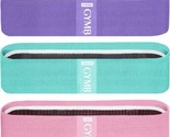 Gymbee Resistance Bands for Working Out, 3 (Pink, Cyan, Lavender)  Non-Slip - $14.09