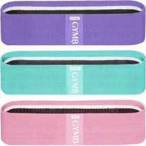 Gymbee Resistance Bands for Working Out, 3 (Pink, Cyan, Lavender)  Non-Slip - $14.09