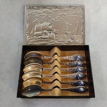 Argente Demitasse Spoons 6 Holland Windmills in Storage Box - £33.07 GBP