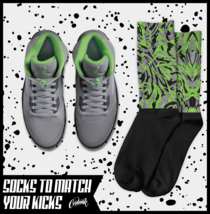 TIGER Socks for J1 5 Green Bean Silver Flint Grey Chlorophyll 3 Neon 4 Shirt - £16.59 GBP