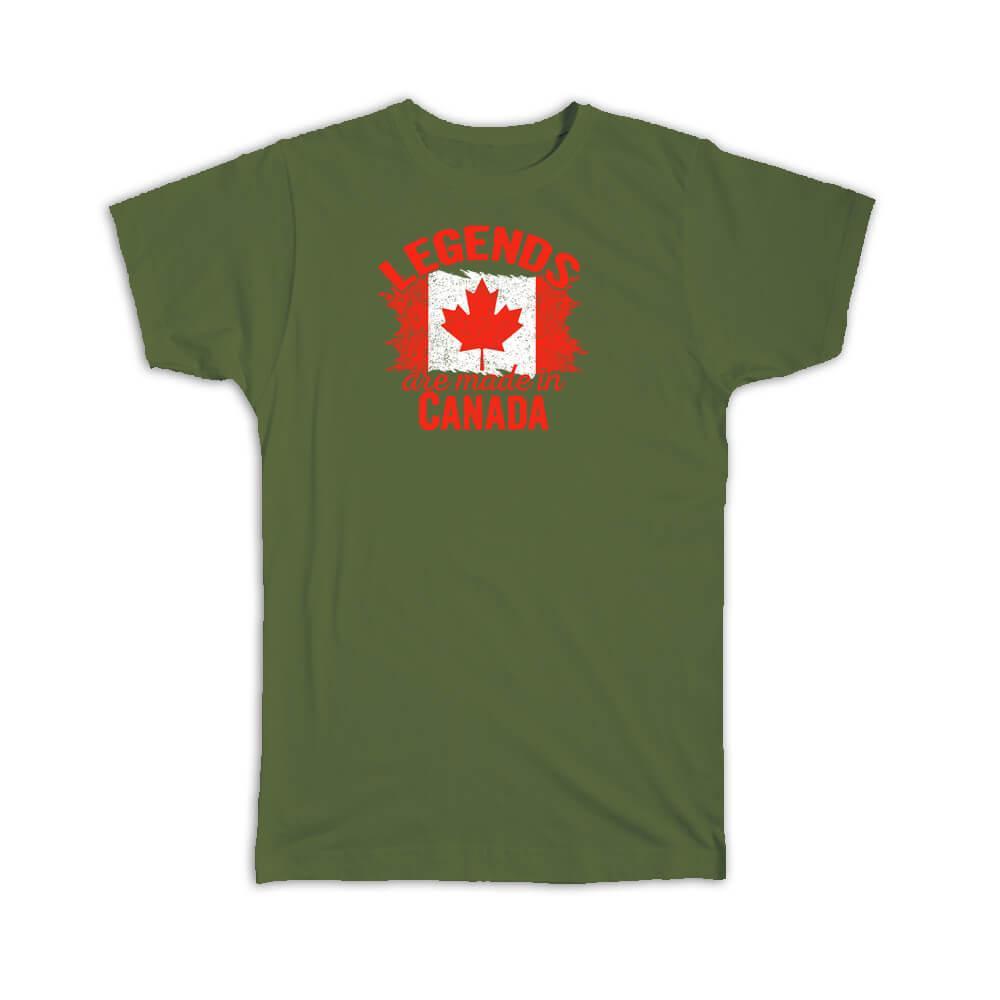 Legends are Made in Canada : Gift T-Shirt Flag Canadian Expat Country Item image 4