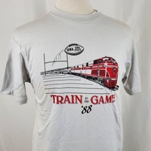 Vintage Iowa Football Train to the Game 1988 T-Shirt M Single Stitch Deadstock - $29.99