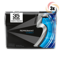 3x Packs | Wrigley&#39;s 5 Gum Peppermint Cobalt | 35 Sticks Per Pack | Sugar Free - £18.09 GBP