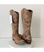 NEW Lane CALYPSO Brown Cowboy Boots Sz 8.5 Western Leather Snip Toe Brid... - $341.55