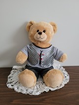 Build A Bear Workshop Teddy Tan Brown Plush Stuffed Animal with clothes - £10.98 GBP