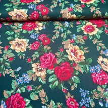 Christmas Floral Fabric Roses and Amaryllis by Marcus Brothers 100% Cotton - £7.30 GBP+