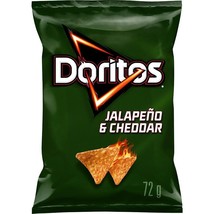 12 Snack Size Bags of Doritos Jalapeno & Cheddar Tortilla Chips 72g- From Canada - $53.22