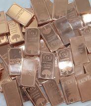 5 oz x 10 Pcs, Copper Bullion Bar .999 Fine, Pure Copper Polished Finish, - $173.25