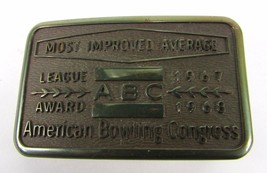 Vintage 1967 - 1968 Most Improved Average ABC Bowling Conference Belt Buckle - £4.55 GBP