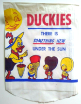 Duckies Ice Cream Bag 1950&#39;s Huey Louie Dewey Donald Duck Nephews NOS Vi... - $19.48