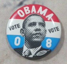 Obama Vote 08 2008 Presidential Campaign  1.25&quot; Pinback Barack Button Pin 44th - £5.55 GBP