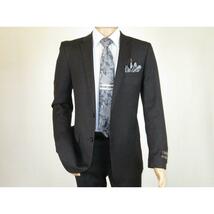 Men's Suit Wool Cashmere Georgio Cosani Two Buttons 910-04 Gray Pinstripe image 3
