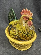 Vintage Brinn’s Pittsburgh PA Hen on Nest Covered Dish W/ Sticker Mold 1190 - £18.57 GBP