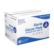 Dynarex 3354 Sterile Gauze Pads 4 x 4&quot; 12ply, 100/bx Case of 12 Box *120... - £78.81 GBP