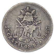 1879Ho A Mexico 25 Centavos Coin (Very Fine, VF Condition) KM 406.6 - £81.66 GBP